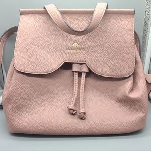 Nanette Lepore Arabelle Backpack Pink Vegan Leather Flower Print Interior